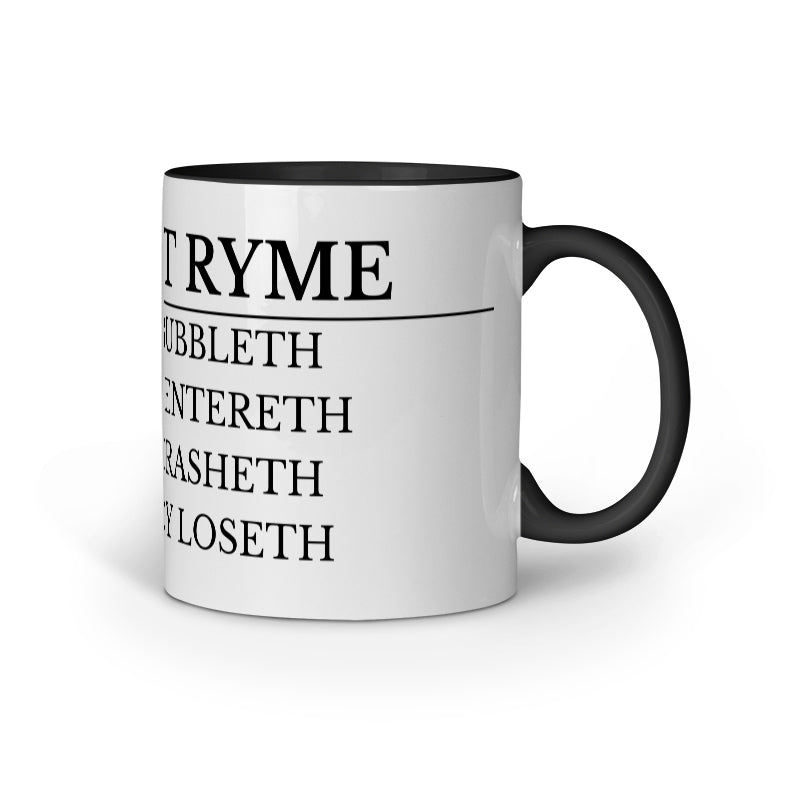 Funny Finance Mug – Market Ryme Latin Humor